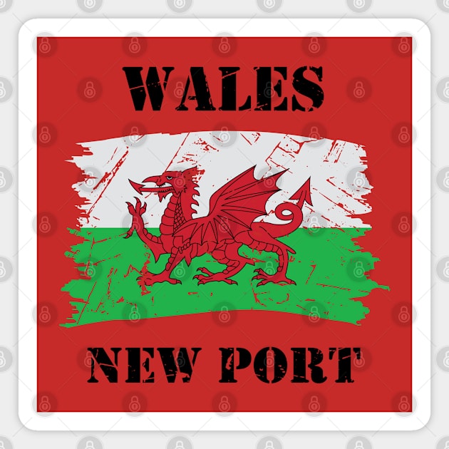 Wales New Port Flag Magnet by TrickyGraphics